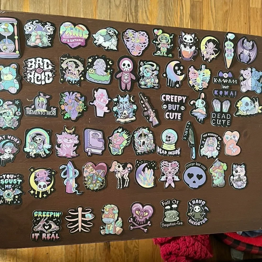 Dark Gothic Style Stickers 56 Count